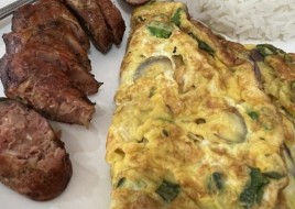 Thai Omelette /O Rice & Lao Sausage