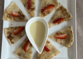 Roti Served with Condensed Milk and Coffee