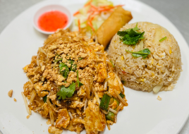 L15 PAD THAI CHICKEN AND FRIED RICE EGG