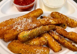 Crispy Zucchini Strips and Parmesan