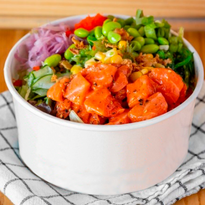 Spicy Rainbow Poke Bowls