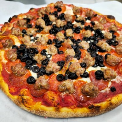 Pepperoni, Olives and Sausage