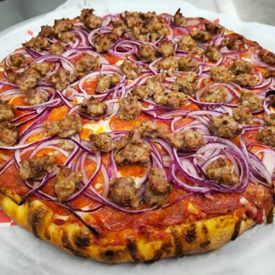 Pepperoni, Onions and Sausage