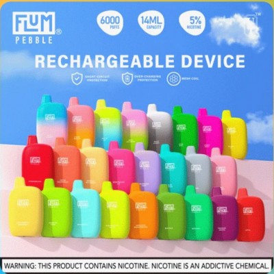 Flum Pebble Disposable Vapes 6000 Puffs Rechargeable