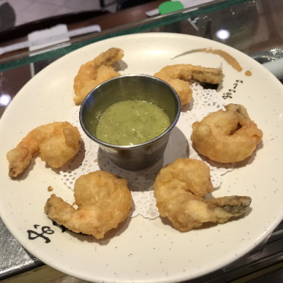 Fried Shrimp with Green Sauce