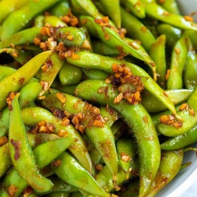 Spicy Garlic-butter Edamame