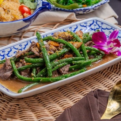 Green bean with pepper-garlic