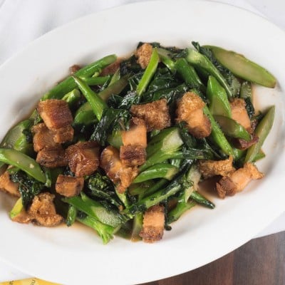 Chinese Broccoli with Crispy Pork