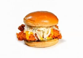 Spicy Chicken Sandwich with Coleslaw & Pickles