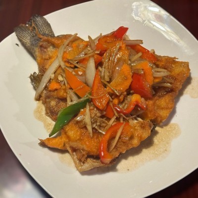 Fried Fish with Ginger Sauce