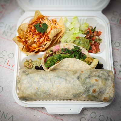 Burrito & One Taco Plate