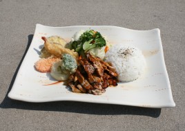 37A. Chicken and Tempura Plate