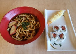 32. Shrimp Tempura Udon + 4 Piece Spicy Tuna Roll