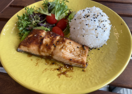 Grill Salmon w/rice